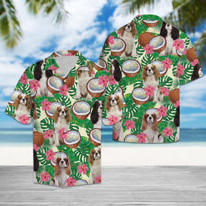 Hawaiian Shirt Cavalier King Charles Spaniel Tropical Coconut For Men Women