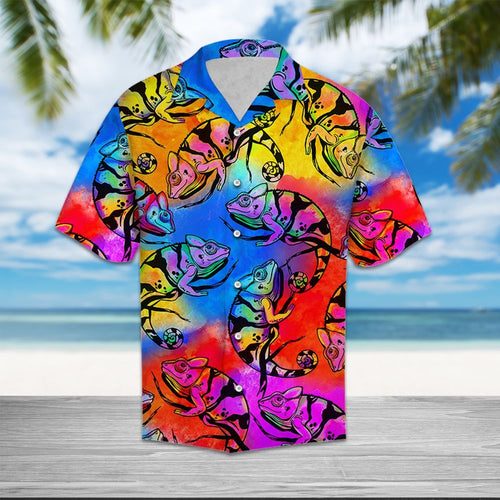 Hawaiian Shirt Chameleon Colorful For Women Men