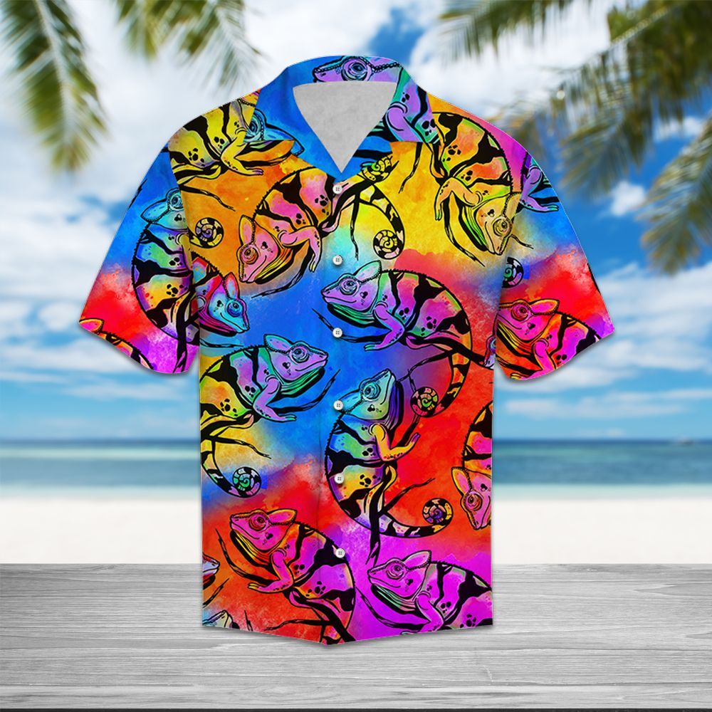 Hawaiian Shirt Chameleon Colorful For Women Men