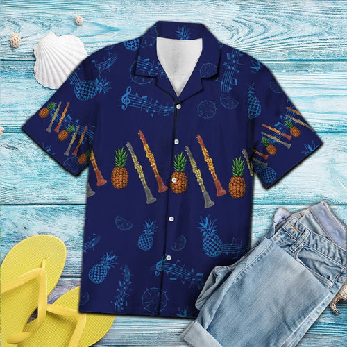 Hawaiian Shirt Clarinet Pineapple For Men Women