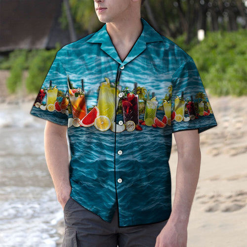 Hawaiian Shirt Coctail Blue Ocean For Men Women