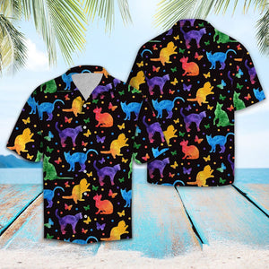 Hawaiian Shirt Colorful Cat For Men Women