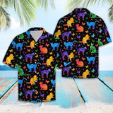 Hawaiian Shirt Colorful Cat For Men Women