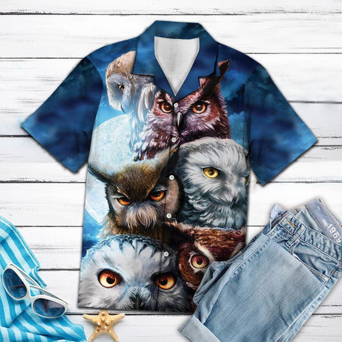 Hawaiian Shirt Cool Owls For Men Women