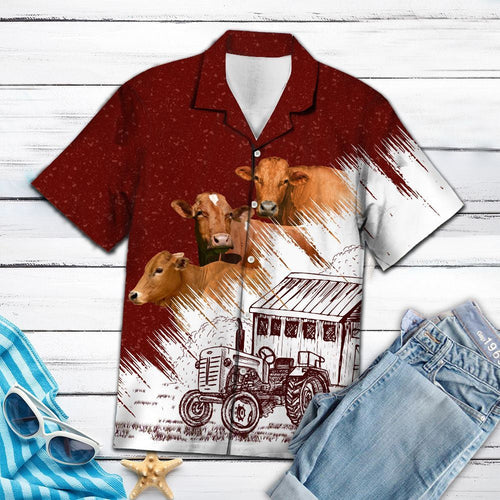 Hawaiian Shirt Cow Farm For Women Men