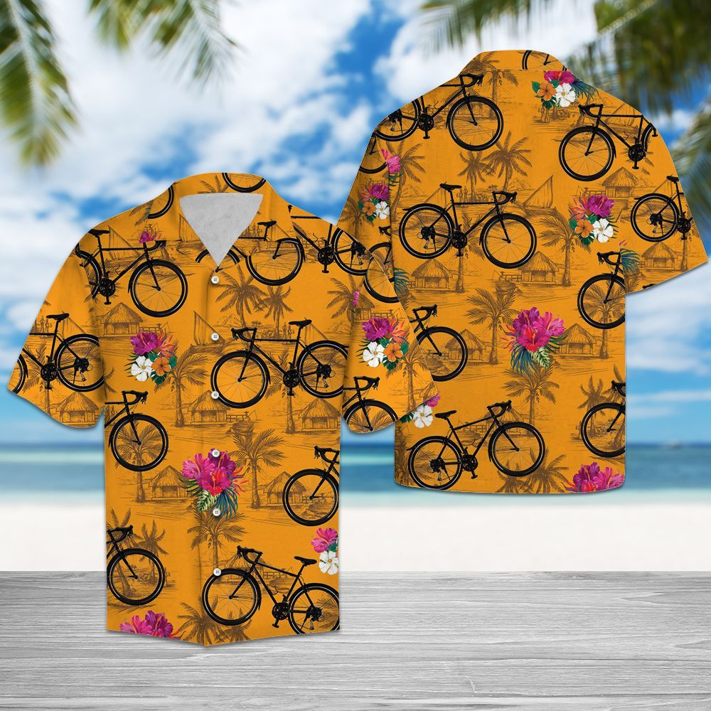 Hawaiian Shirt Cycling Tropical Flowers For Men Women