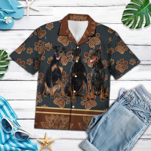 Hawaiian Shirt Doberman Pinscher Flower Paw For Men Women