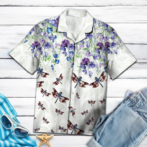 Hawaiian Shirt Dragonfly Flower For Men Women