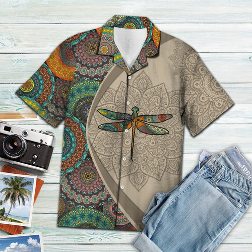 Hawaiian Shirt Dragonfly Mandala For Men Women