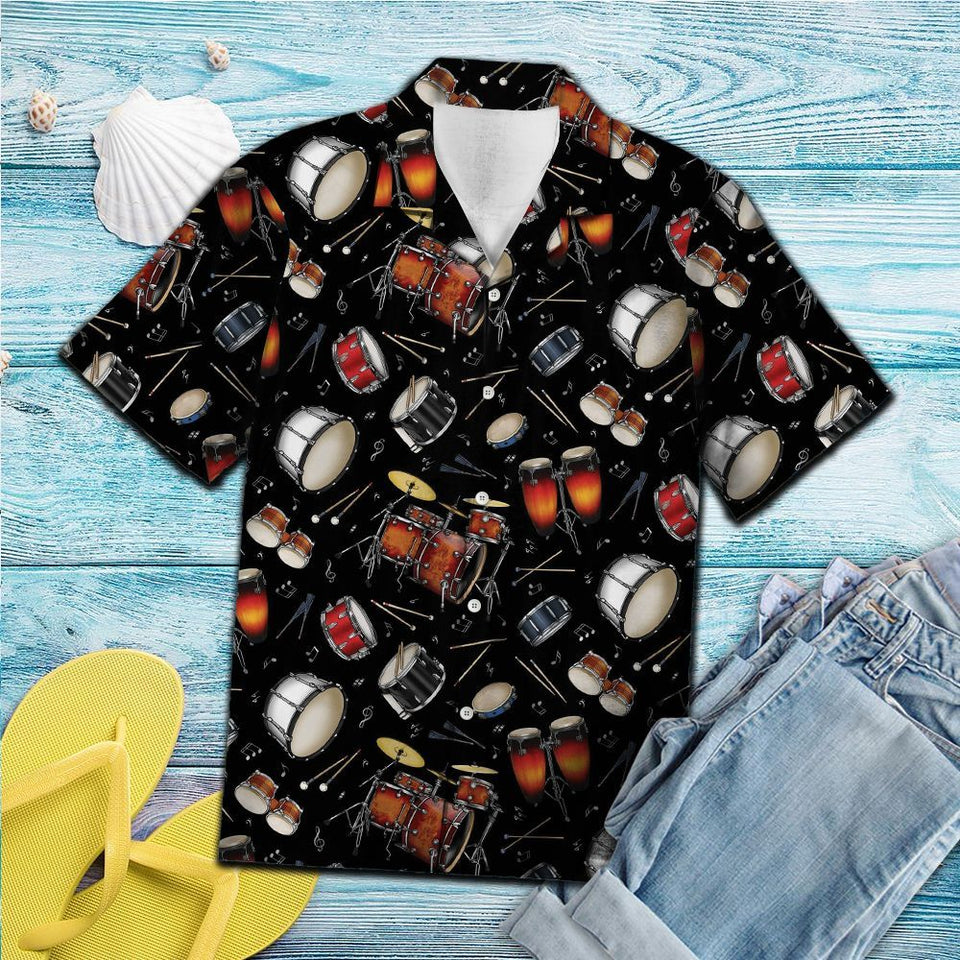 Hawaiian Shirt Drum Retro For Men Women