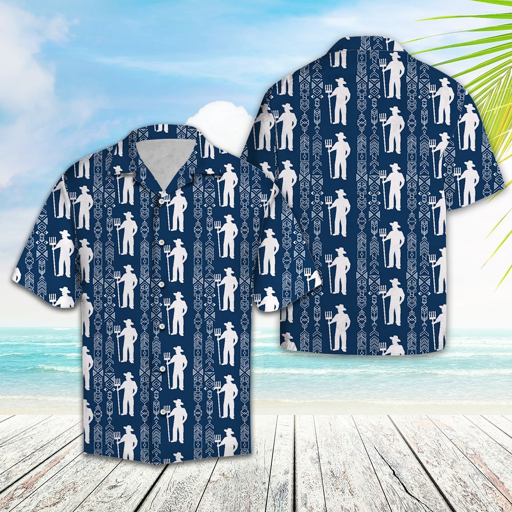 Hawaiian Shirt Farmer Pattern For Men Women