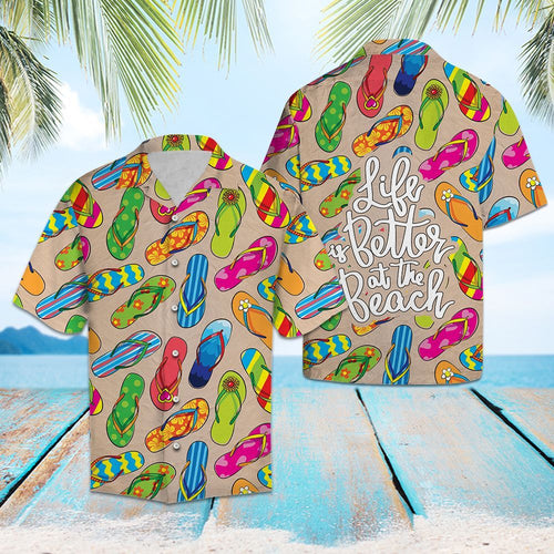 Hawaiian Shirt Flip-flops Beach For Men Women
