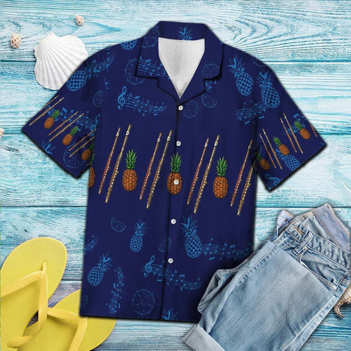 Hawaiian Shirt Flute Pineapple For Men Women