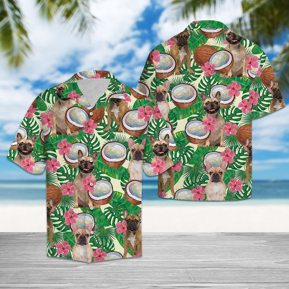 Hawaiian Shirt French Bulldog Tropical Coconut For Men Women
