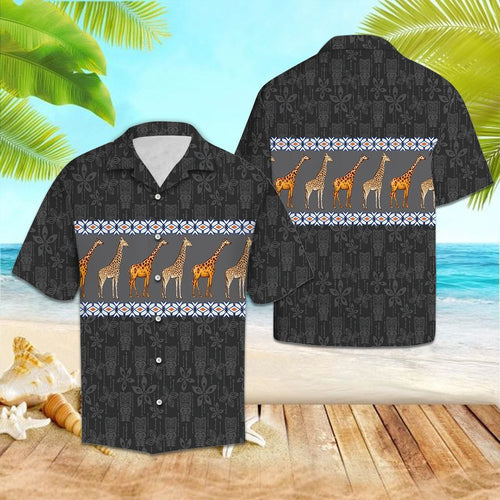 Hawaiian Shirt Giraffe Tropical Island For Men Women