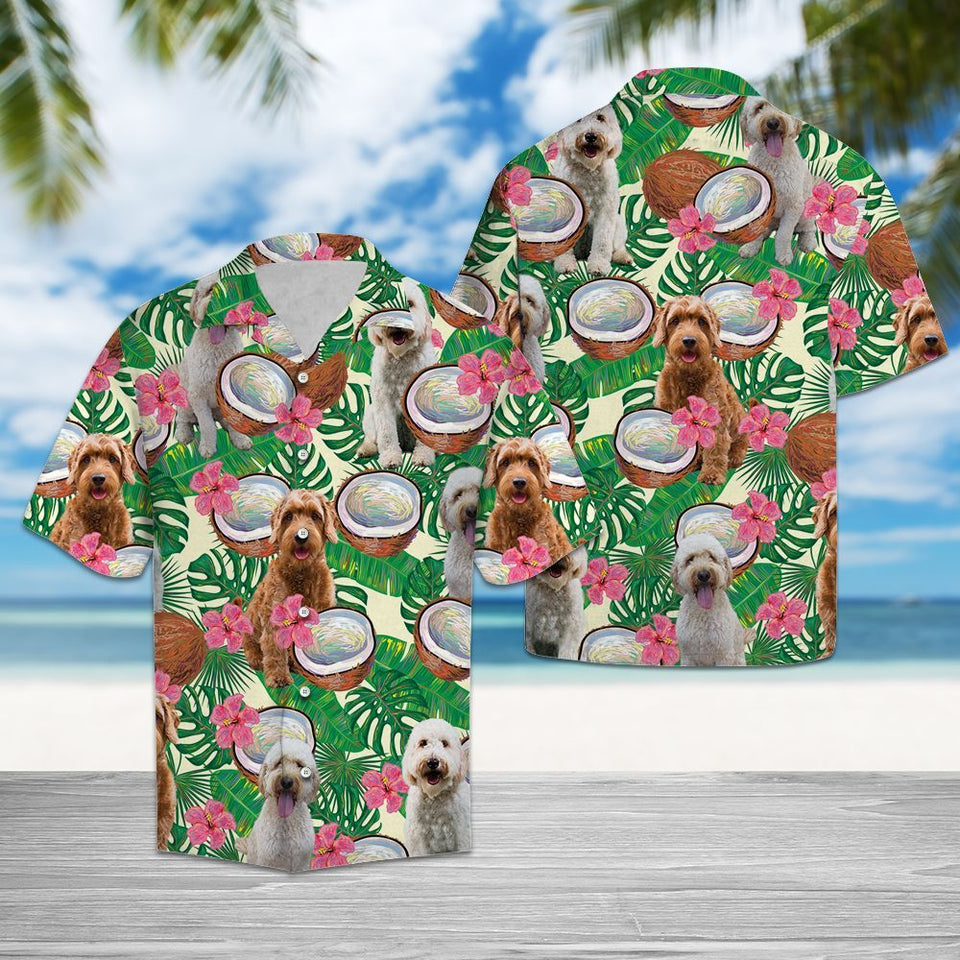 Hawaiian Shirt Goldendoodle Tropical Coconut For Men Women