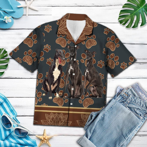 Hawaiian Shirt Greyhound Floral Paw For Men Women