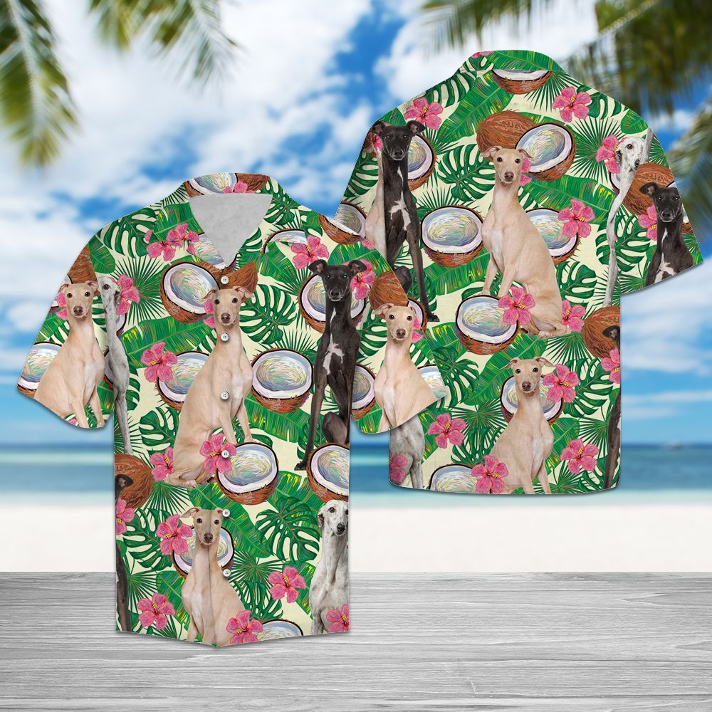 Hawaiian Shirt Greyhound Tropical Coconut For Men Women