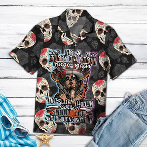 Hawaiian Shirt Grumpy Old Woman For Men Women