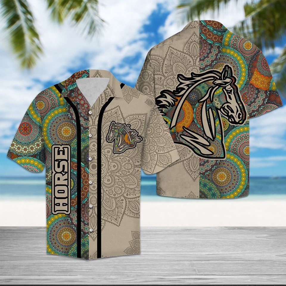 Hawaiian Shirt Horse Mandala For Women Men