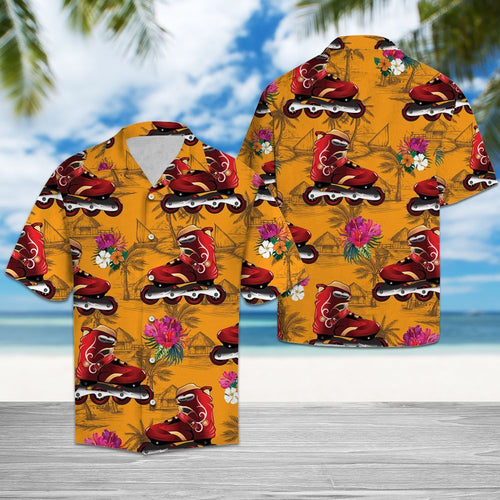 Hawaiian Shirt Inline Skating Tropical Flowers For Men Women
