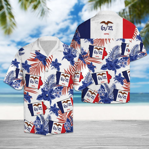 Hawaiian Shirt Iowa Proud For Men Women
