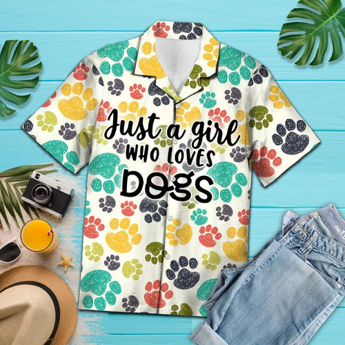Hawaiian Shirt Just A Girl Who Loves Dogs For Men Women