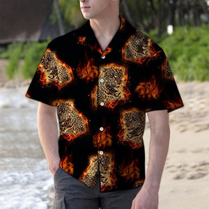 Hawaiian Shirt Leopard Fire For Men Women