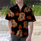 Hawaiian Shirt Leopard Fire For Men Women