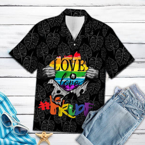 Hawaiian Shirt Lgbt Love Pride For Men Women
