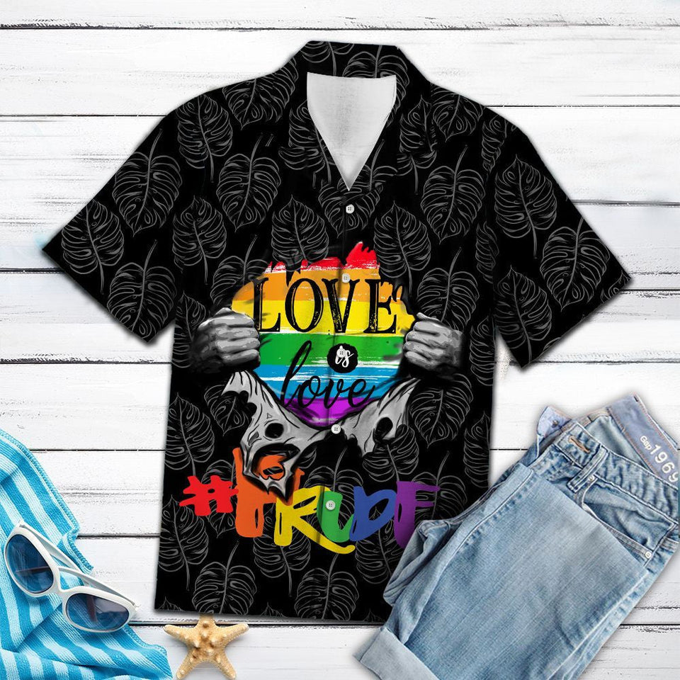 Hawaiian Shirt Lgbt Love Pride For Men Women