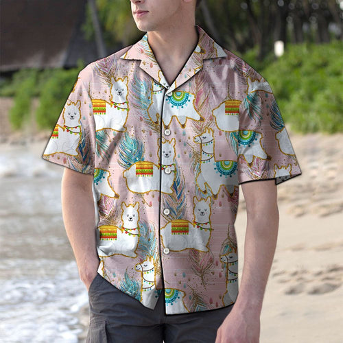 Hawaiian Shirt Llama Boho Feather For Men Women