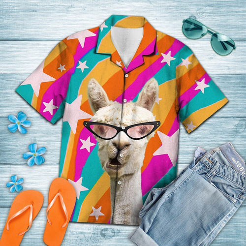 Hawaiian Shirt Llama Smile To The World For Women Men