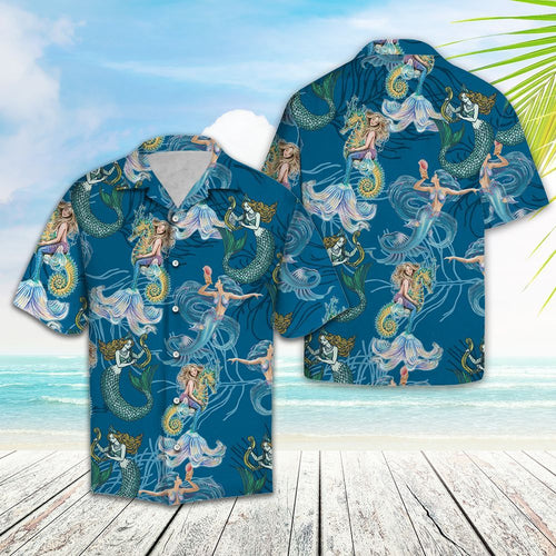 Hawaiian Shirt Lovely Mermaid For Men Women