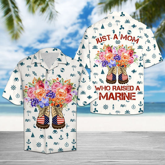 Hawaiian Shirt Marine Mom For Men Women