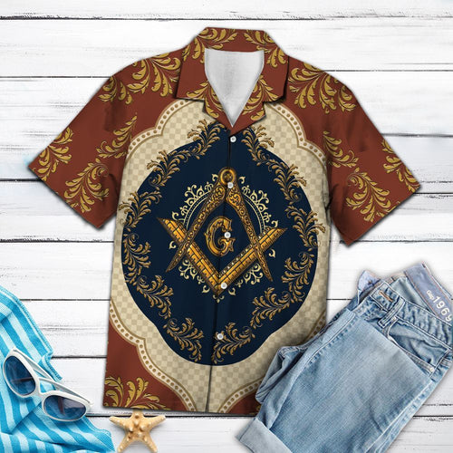 Hawaiian Shirt Masonic With Square Compasses For Men Women