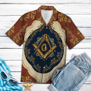 Hawaiian Shirt Masonic With Square Compasses For Men Women