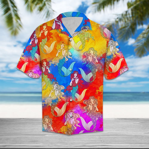 Hawaiian Shirt Mermaid Colorful For Women Men