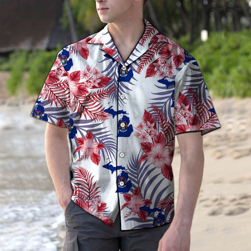 Hawaiian Shirt Michigan Flag For Men Women