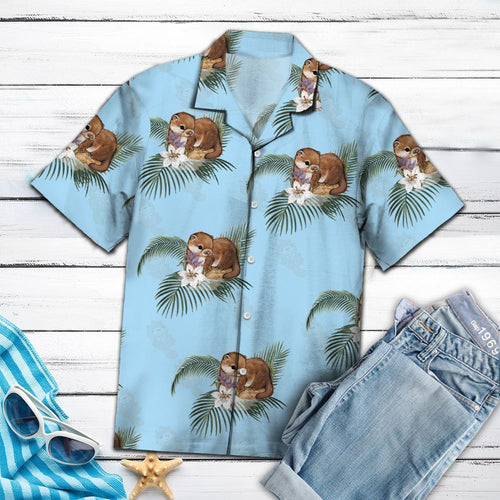 Hawaiian Shirt Otter Tropical For Men Women