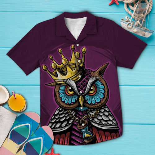 Hawaiian Shirt Owl King For Men Women