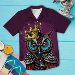 Hawaiian Shirt Owl King For Men Women