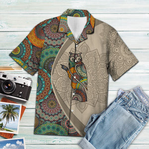 Hawaiian Shirt Owl Mandala For Men Women