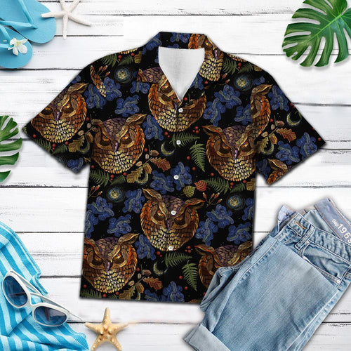 Hawaiian Shirt Owl Night For Men Women