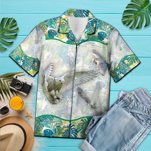 Hawaiian Shirt Owl Tropical For Men Women