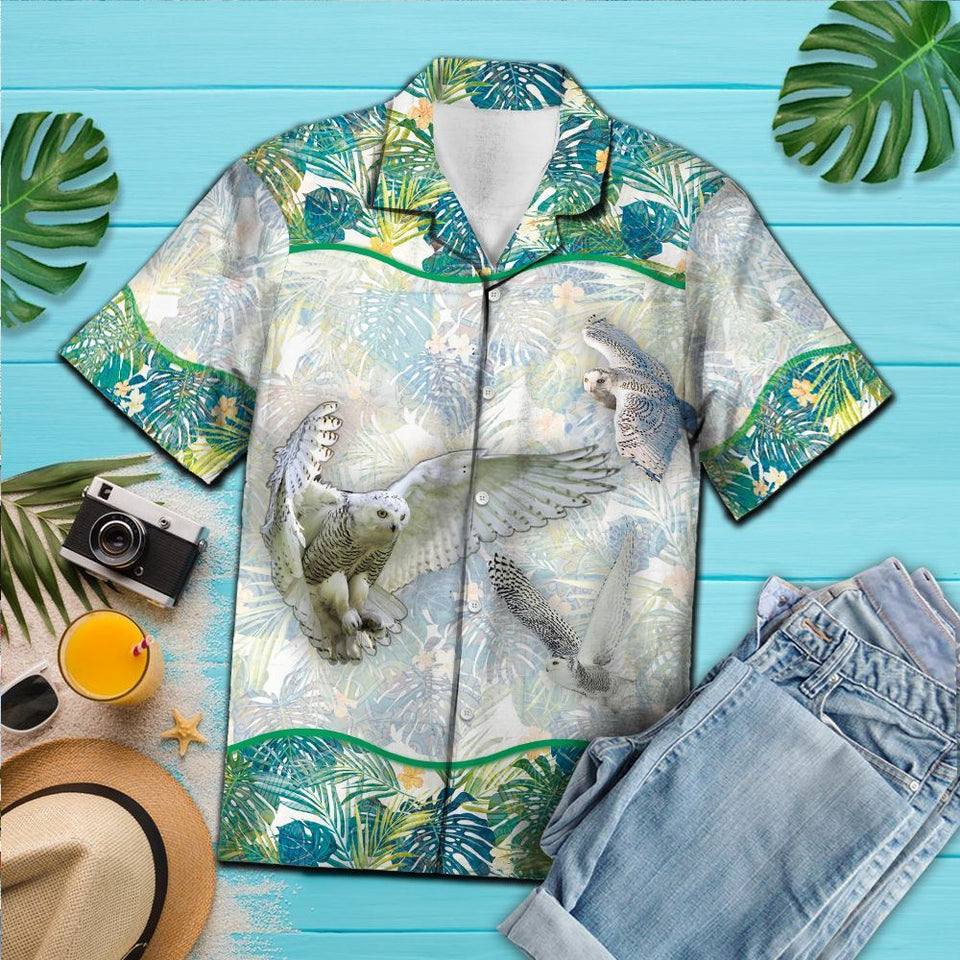 Hawaiian Shirt Owl Tropical For Men Women