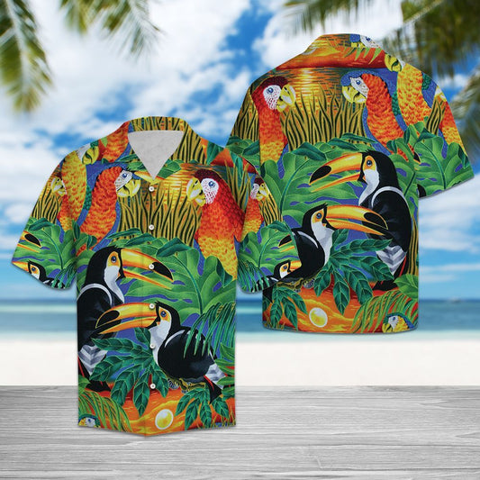 Hawaiian Shirt Parrots Toucan Birds For Men Women