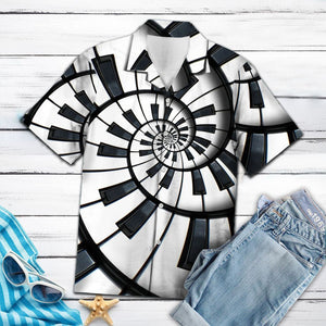 Hawaiian Shirt Piano Fractal For Men Women