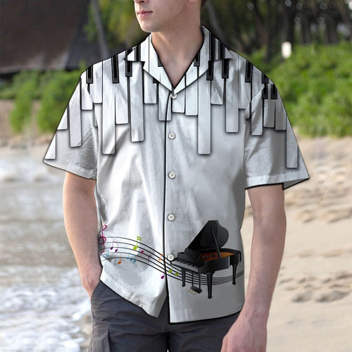 Hawaiian Shirt Piano Keyboard For Men Women