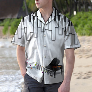Hawaiian Shirt Piano Keyboard For Men Women
